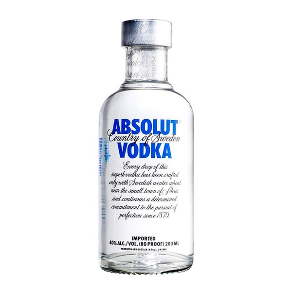Absolut Vodka 200ml
Bottle