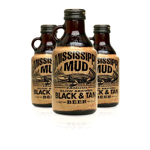 Mississippi Mud Black & Tan Beer 32oz Bottle